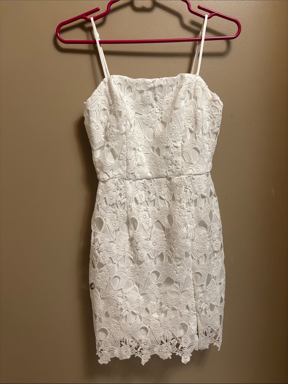 NWT White Eyelet Spaghetti-Strap Dress